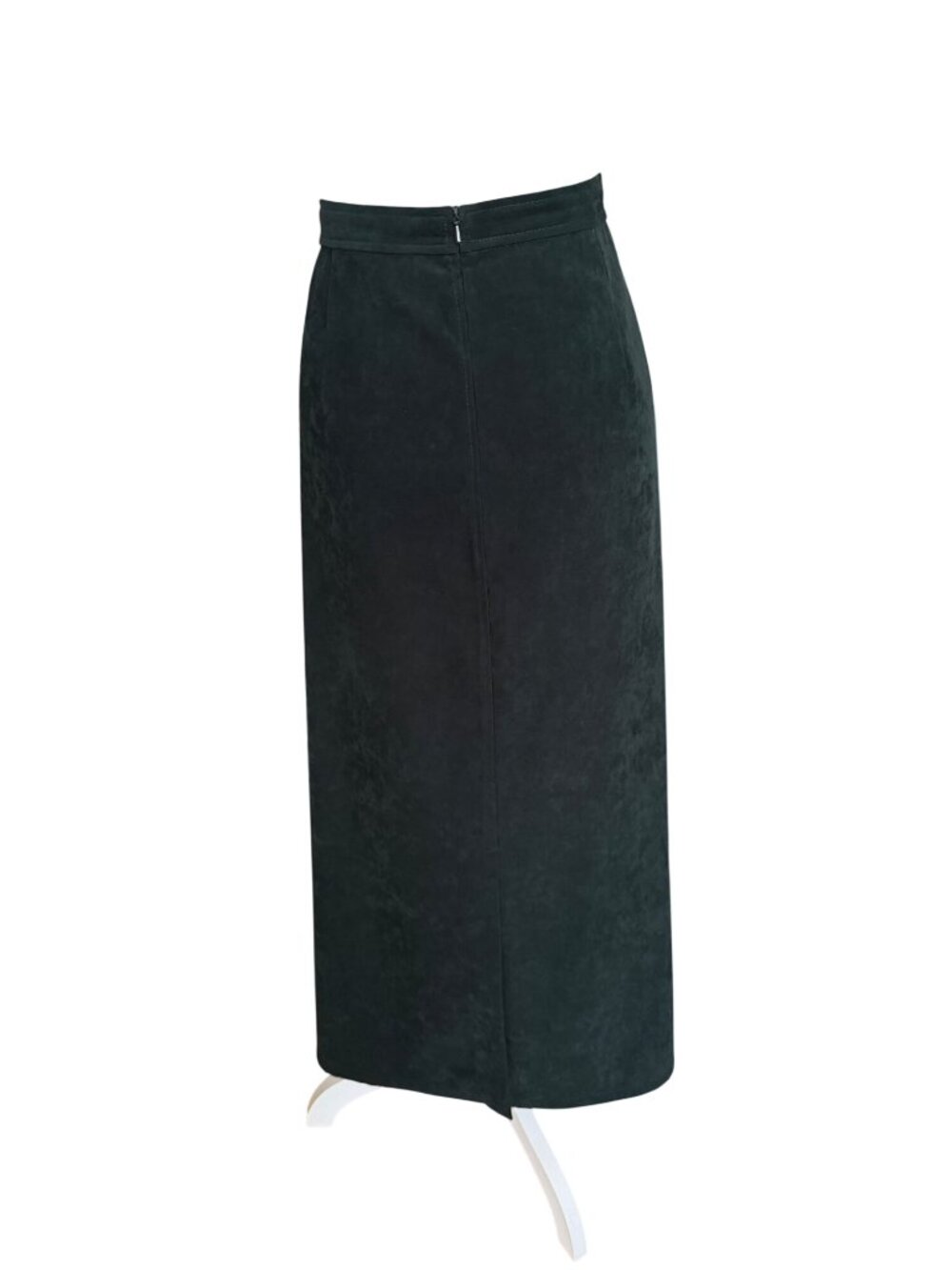 Talbots Vintage Womens Dark Green Midi Pencil Skirt Size 16 Stretch Fabric Back - Picture 4 of 7